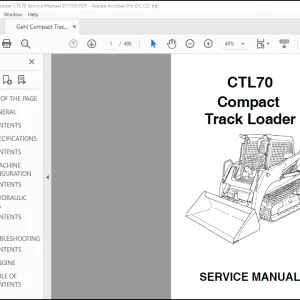 Gehl Compact Track Loader CTL70 Service Manual 917100 - PDF DOWNLOAD