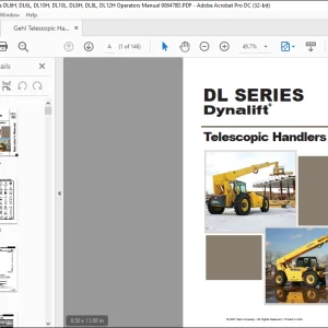Gehl DL SERIES Dynalift DL6H DL6L DL10H DL10L DL8H DL8L DL12H Telescopic Handler Operator's Manual 908478 - PDF DOWNLOAD