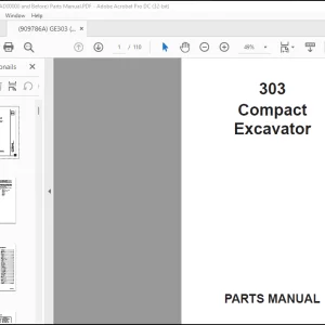 Gehl GE353 & 373 Compact Excavators Parts Manual(909787)  - PDF DOWNLOAD