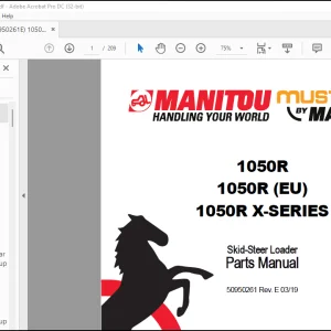 Gehl Manitou 1050R 1050R (EU) 1050R X-SERIES Skid-Steer Loader Parts Manual 50950261 - PDF DOWNLOAD