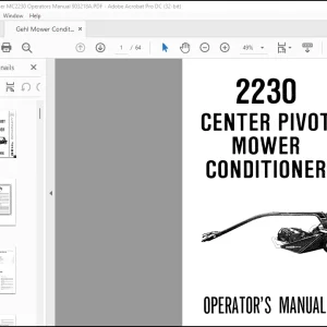 Gehl Mower Conditioner MC2230 Operators Manual 903218A - PDF DOWNLOAD