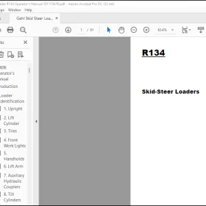 Gehl R134 Skid-Steer Loader Operator’s Manual 50111947 - PDF DOWNLOAD