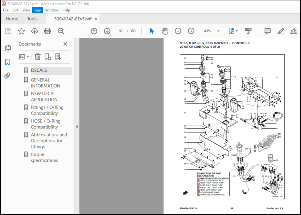 Gehl R165 R165 (EU) R165 XSeries Skid-Steer Loader Parts Manual ...