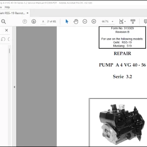 Gehl RS5-19 Rexroth Drive Pump A 4 VG 40-56 Series 3.2 Repair REPAIR INSTRUCTIONS Manual 913309 - PDF DOWNLOAD
