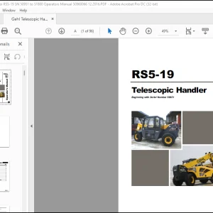 Gehl RS5-19 Telescopic Handler Operator's Manual 50960066 - PDF DOWNLOAD