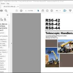 Gehl RS6-42 RS8-42 RS8-44 Telescopic Handlers Parts Manual 913273 - PDF DOWNLOAD