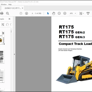 Gehl RT175 RT175 GEN:2 RT175 GEN:3 Compact Track Loader Parts Manual 50960112 - PDF DOWNLOAD