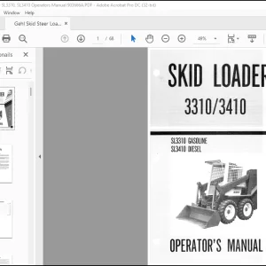 Gehl SL3310 Gasoline SL3410 Diesel Skid Loader Operator’s Manual 903418 - PDF DOWNLOAD
