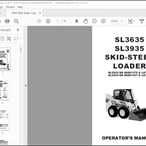 Gehl SL3635 SL3935 Skid Steer Loader Operator's Manual 908268 - PDF DOWNLOAD