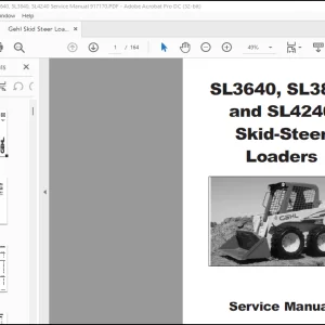 Gehl SL3640, SL3840 & SL4240 Skid-Steer Loader Service Manual 917170 PDF