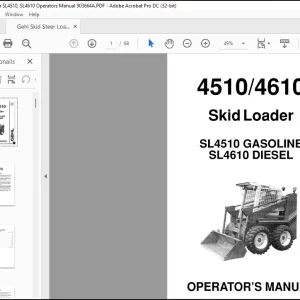 Gehl SL4510 GASOLINE SL4610 DIESEL Skid Loader Operator's Manual 903664 - PDF DOWNLOAD
