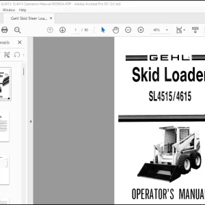 Gehl SL4515 SL4615 Skid Loader Operator's Manual 903885 - PDF DOWNLOAD