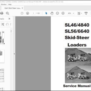 Gehl SL46 4840 SL56 6640 Skid-Steer Loaders Service Manual 917002 - PDF DOWNLOAD