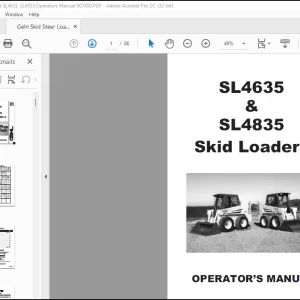 Gehl SL4635 & SL4835 Skid Loader Operator's Manual 907808 - PDF DOWNLOAD