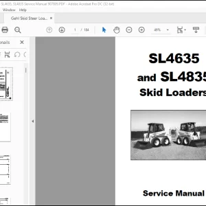 Gehl SL4635 & SL4835 Skid Loader Service Manual 907809 - PDF DOWNLOAD