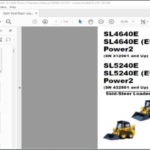 Gehl SL4640E SL4640E (EU) Power2 SL5240E SL5240E (EU) Power2 Skid-Steer Loader Operator's Manual 50950012 - PDF DOWNLOAD