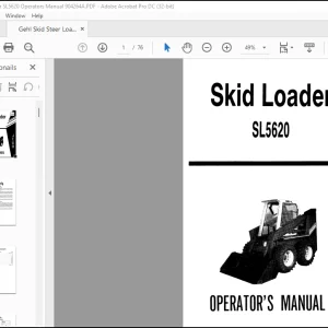 Gehl SL5620 Skid Loader Operator's Manual 904264 - PDF DOWNLOAD