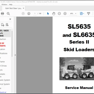 Gehl SL5635 & SL6635 Series II Skid Loader Service Manual 907846 - PDF DOWNLOAD