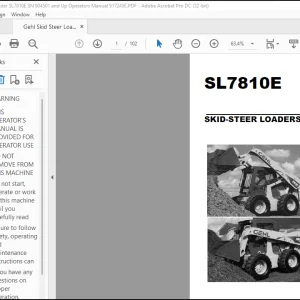 Gehl SL7810E Skid-Steer Loader Operator's Manual 917245 - PDF DOWNLOAD