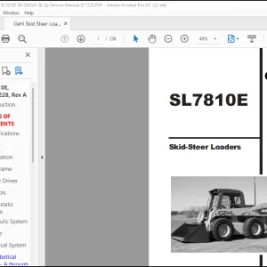 Gehl SL7810E Skid Steer Loaders Service Manual 917228 - PDF DOWNLOAD