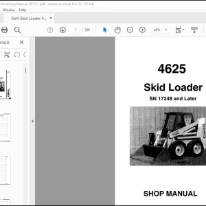 Gehl Skid Loader 4625 Workshop Manual 907212 - PDF DOWNLOAD