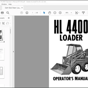 Gehl Skid Steer Loader HL4400 Operator's Manual 901556 - PDF DOWNLOAD