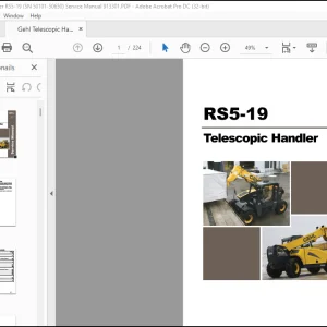 Gehl Telescopic Handler RS5-19 Service Manual(913301)  - PDF DOWNLOAD