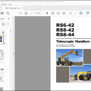 Gehl Telescopic Handler RS6-42 RS8-42 RS8-44 Operator's Manual 913325 - PDF DOWNLOAD