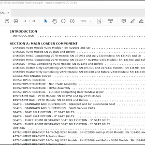Gehl V270 (SN 023000 and Before) & V330 (SN 133000 and Before) Parts Manual 917376 - PDF DOWNLOAD