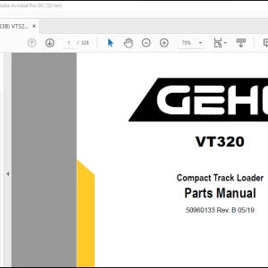Gehl VT320 Compact Track Loader Parts Manual 50960133 - PDF DOWNLOAD