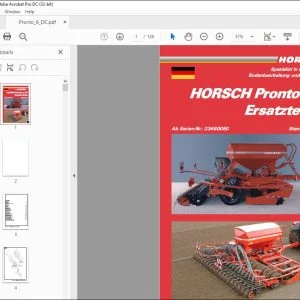 Horsch Pronto 6 DC Ersatzteilliste 23480050 - PDF DOWNLOAD (German)