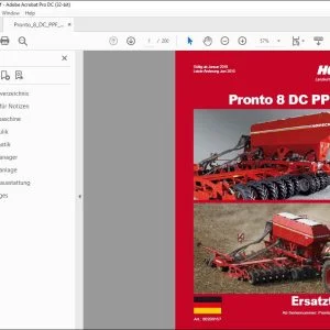 Horsch Pronto 8 DC PPF Ersatzteilliste 80200157 - PDF DOWNLOAD (German)