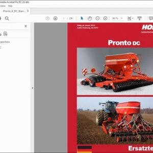 Horsch Pronto DC & 4 DC Starr Ersatzteilliste 80440160 - PDF DOWNLOAD (German)