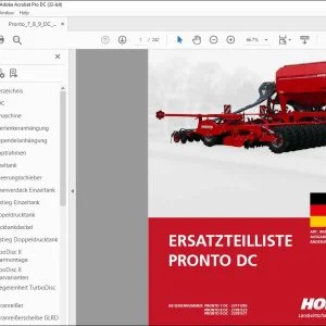 Horsch Pronto DC Series 7DC & 8DC & 9DC Ersatzteilliste 80200162 - PDF DOWNLOAD (German)