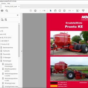 Horsch Pronto KE & 6KE Ersatzteilliste 80220159 - PDF DOWNLOAD (German)