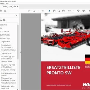 Horsch Pronto SW & 12 SW 3M Ersatzteilliste 80820155 - PDF DOWNLOAD (German)