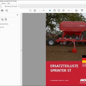 Horsch SPRINTER 4 ST Ersatzteilliste 80490161 - PDF DOWNLOAD (German)