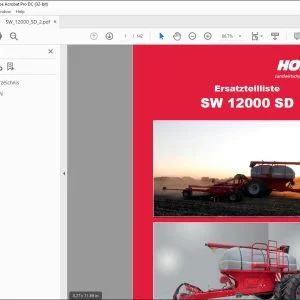 Horsch SW 12000 SD Ersatzteilliste 80790158 - PDF DOWNLOAD (German)