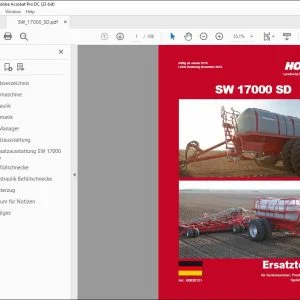 Horsch SW 17000 SD Ersatzteilliste 80630151 - PDF DOWNLOAD (German)