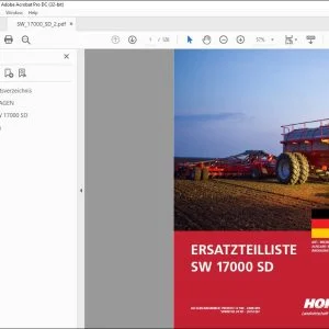 Horsch SW 17000 SD Ersatzteilliste 80630153 - PDF DOWNLOAD (German)