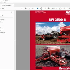 Horsch SW 3500 S Ersatzteilliste 80690156 - PDF DOWNLOAD (German)