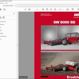 Horsch SW 8000 SD Ersatzteilliste 80790155 - PDF DOWNLOAD (German)
