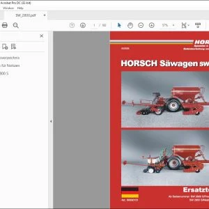 Horsch Sawagen SW 2800 S Ersatzteilliste 80690151 - PDF DOWNLOAD (German)