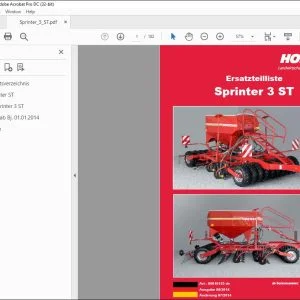 Horsch Sprinter 3 ST Ersatzteilliste 80810153 - PDF DOWNLOAD (German)