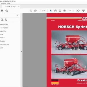 Horsch Sprinter 4 ST Ersatzteilliste 80470101 - PDF DOWNLOAD (German)