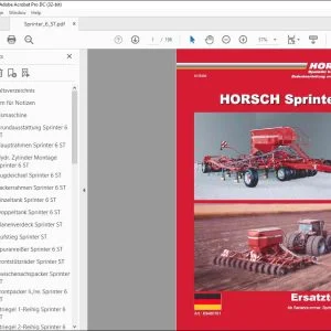 Horsch Sprinter 6 ST Ersatzteilliste 80480101 - PDF DOWNLOAD (German)