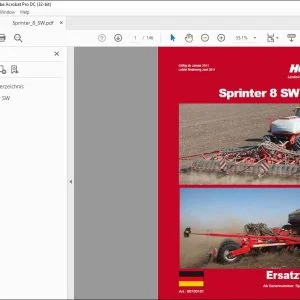 Horsch Sprinter 8 SW Ersatzteilliste 80750161 - PDF DOWNLOAD (German)