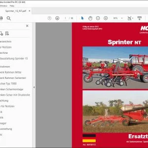 Horsch Sprinter NT & 15 NT Ersatzteilliste 80750172 - PDF DOWNLOAD (German)