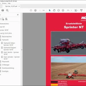 Horsch Sprinter NT & 18 NT Ersatzteilliste 80750175 - PDF DOWNLOAD (German)