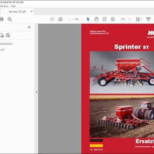 Horsch Sprinter ST & 3 ST Ersatzteilliste 80810152 - PDF DOWNLOAD (German)